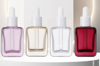 Vente en gros de flacons compte-gouttes en verre noir givré de luxe de 30 ml (1 oz) pour cosmétiques, huiles, et flacons de 15 ml pour diffuseurs à bâtonnets et sérums de soin de la peau