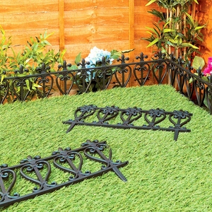 Tip Head Design Grey Plastic Flexible Interlocking Eco-Friendly Waterproof Rot Proof 60x33cm Garden Picket <b>Fence</b> - Product Image 5