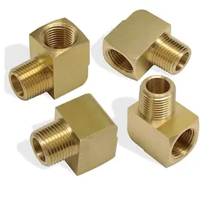1/2 Inch Round Head Male Female Thread 90 Degree Street Elbow Connector Forged Brass Reducing Nipple Fitting