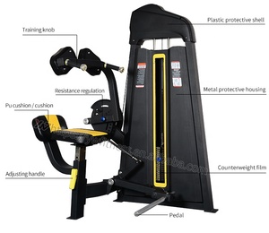 <span class=keywords><strong>Yongwang</strong></span> Fitness Gym Équipement de fitness commercial Machine isolatrice abdominale à commande par pignon - Product Image 5