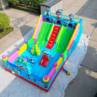 Grand château gonflable pour enfants, aire de jeux extérieure, maison de rebond gonflable, toboggan, parcours d'obstacles, jouet gonflable