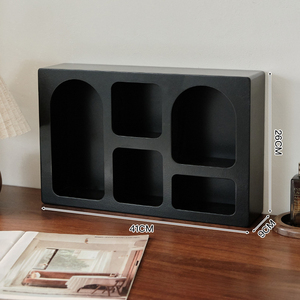 Meuble de <span class=keywords><strong>rangement</strong></span> moderne en bois pour salon, à poser au sol, avec 5 étagères et compartiments, incontournable pour 2026 - Product Image 3