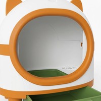 Bac à litière intelligent pour chat en plastique, automatique, facile à nettoyer, grande capacité 60L, édition amusante avec oreilles de chat, toilette pour chat, OEM personnalisé
