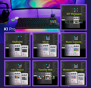 <span class=keywords><strong>Clavier</strong></span> mécanique MiraBox K1 Pro avec touches LCD, <span class=keywords><strong>clavier</strong></span> macro programmable Stream Deck, <span class=keywords><strong>clavier</strong></span> de jeu RGB - Product Image 3