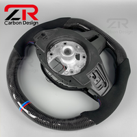Volant de voiture personnalisé en cuir perforé en fibre de carbone avec LED à 3 branches pour BMW G05 G20 G30 X5 X3M X4M M2 M3 M5 440i 340i