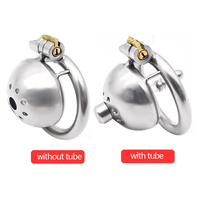 Super Small Metal Flat Lock Chastity Cage - Steel Arc Ring - Secure & Comfortable