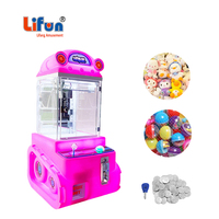 Pabrik murah plastik mini arcade cakar boneka permainan mesin koin dioperasikan mainan capit cakar mesin derek untuk anak-anak