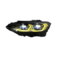 Feux avant LED laser tricolores SJC USA STOCK pour BMW Série 4 G22 M3 G80 M4 G82 420i 430i 440i 2021-2023 Jaune Blanc Ambre