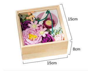 Set all'ingrosso scatola di fiori sapone cera rosa foglio di san valentino regali - Product Image 6