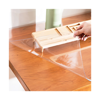 Vente en gros Taille personnalisée PVC transparent Ménage Imperméable Résistant à l'huile Résistant à la chaleur Transparent Nappe Tapis de table