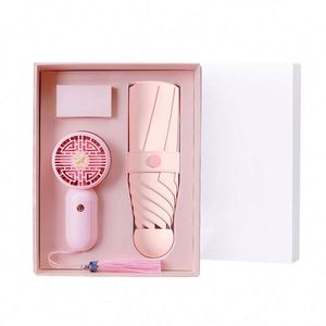 2024 Customized Color Women's <b>Gift</b> Set Mini Fan Water Bottle Towel-Silk Screen Printed High Quality Promotional <b>Gift</b> <b>Box</b> - Product Image 5