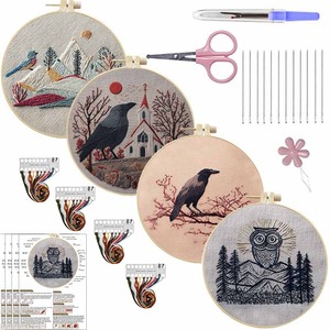 Cartoon Plant Style Handmade DIY Embroidery & Cross Stitch Material Package with Customizable Textile Fabric