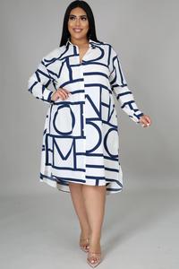 Grande taille femmes vêtements <span class=keywords><strong>2021</strong></span> <span class=keywords><strong>été</strong></span> Design imprimé à manches longues chemise robe femmes <span class=keywords><strong>d</strong></span>écontracté grande taille femmes <span class=keywords><strong>robes</strong></span> - Product Image 5