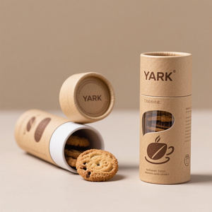 Tubo de Papel Kraft Biodegradable Personalizado, Tubo de Papel Artesanal de Grado Alimenticio para Envasado de Café, Té y Frutos Secos - Product Image 2