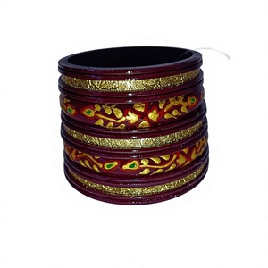 BS INTERNATIONAL Ivory Resin Ball-Shaped Religious Style Women's Wedding <b>Bangles</b> Eco-Friendly High Quality Plated Circling - Product Image 6