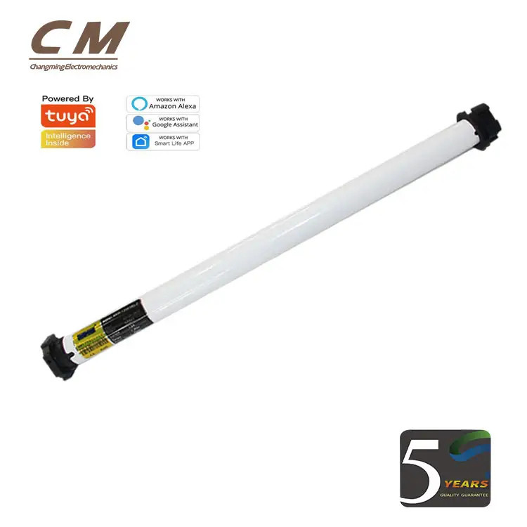 Motor Isi Ulang Tubular 25 Mm 1.2 Nm Baterai Litium dengan WiFi Operasi Remote Control Google Roller Blinds Bermotor