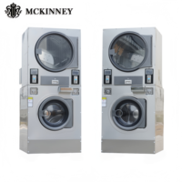 XTH-12 Commercial Stack Washer & Dryer 12kg Electric/Gas Heating for Hotel Laundry Shop