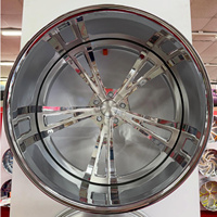 Jante en alliage forgé RCSR Chrome 5 branches 2 pièces 20 22 24 26 pouces à déport profond personnalisé 5x120 pour voitures de sport et camions