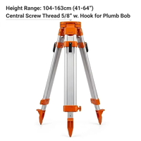 Trépied professionnel robuste à tête plate (verrouillage latéral) pour instruments de topographie, théodolites, stations totales