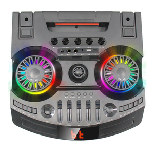 12 Inch Xách Tay Loa Siêu Trầm Loa Super Bass RGB LED Chiếu Sáng Bao Vây Bằng Gỗ Microphone Điều Khiển Từ Xa Cho Trong Nhà/Ngoài Trời Sử Dụng - Product Image 5