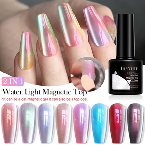 LILYCUTE Water Light Cat EyeTop Coat UV LED Gel Barniz Soak Off White Moonlight Cat Efecto magnético Gel Top Coat - Product Image 2