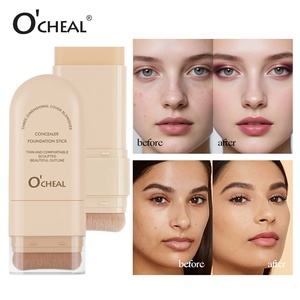 Solid Waterproof Non-Stuck Powder Double-Ended <b>Concealer</b> Foundation Stick for Women for Light to Dark Skin Tones - Product Image 3