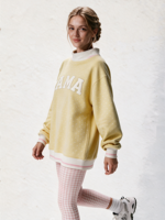 Sweat-shirt à col montant pour femme imprimé à pois, longueur allongée, avec logo brodé personnalisé