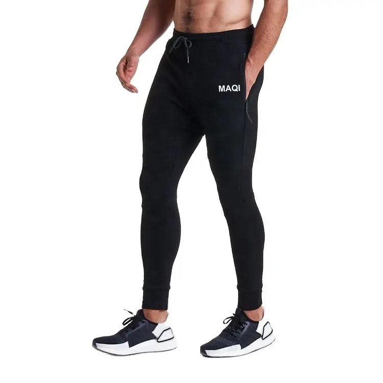 Bán Buôn Mens Skinny Tracksuit Đáy Trống Jogger Men Slim Fit Mồ Hôi Đồng Bằng Cotton Thể Thao Theo Dõi Quần Cho Người Đàn Ông