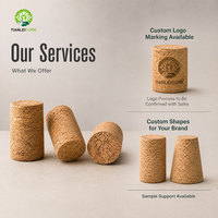 Bouchon en liège naturel écologique pour bouteilles de spiritueux, whisky, vodka, gin et tequila - Emballage personnalisé en gros avec logo
