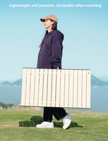 Table de camping pliable rectangulaire légère et portable en acier au carbone, design Egg Roll, pour pique-nique et activités de plein air