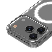 Coque de téléphone transparente magnétique en TPU acrylique anti-jaunissement personnalisée OEM pour iPhone 18 17 16 15 14 Pro avec recharge sans fil