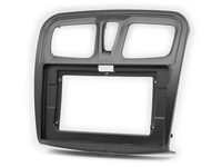 Autoradio Android 10,1 pouces avec GPS, navigation, radio, cadre de tableau de bord, console, garniture de façade compatible avec Renault Sandero Logan