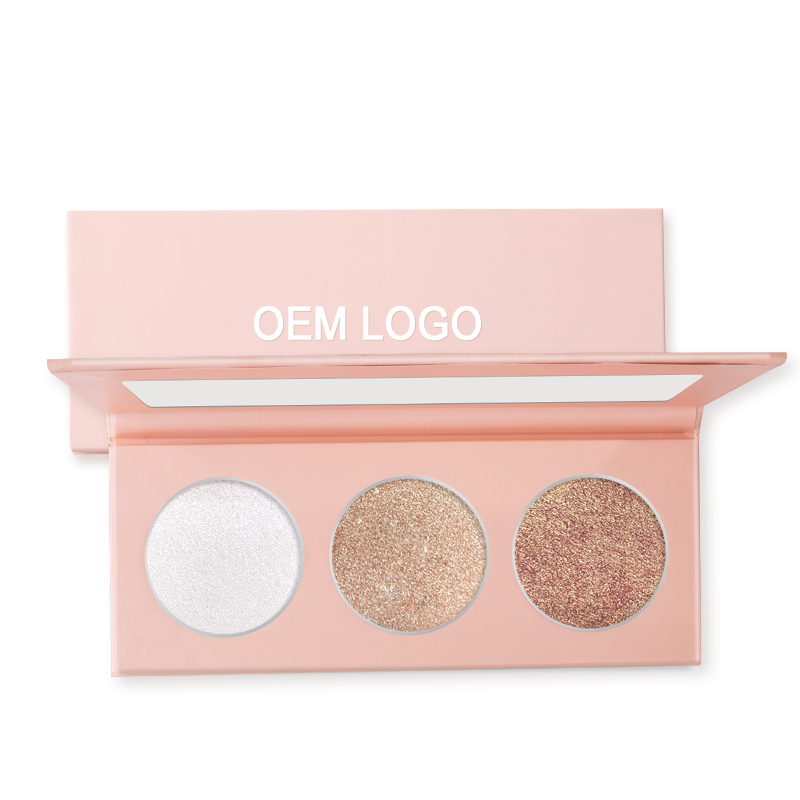 Частная торговая марка, бронзер, хайлайтер, веганская прессованная пудра, макияж, хайлайтер, 3 вида цветов, палитра хайлайтеров