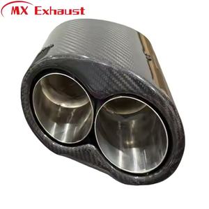 Nouveau design d'embouts d'échappement double en fibre de carbone 64mm, 67mm, 70mm d'embouts de <span class=keywords><strong>tuyau</strong></span> d'échappement d'entrée pour la modification de voiture AU * DI au prix de gros - Product Image 3