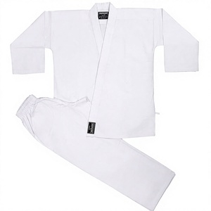 Kimono de Jiu-Jitsu 100% Coton Extensible Léger et Résistant Coupe Classique Teint Uni Unisexe Adulte Vêtement d'Arts Martiaux - Product Image 2