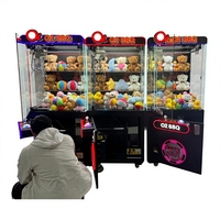 Machine à griffes à monnayeur noire pour animaux en peluche, équipement de jeu de loisirs d'intérieur pour centres commerciaux