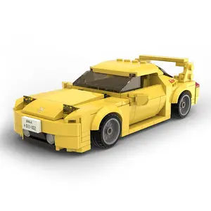 Click Tou text D children's assembled small particle building blocks module car model AE86 racing model toys