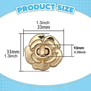 Fancyes Pcs Bag Twist Locks Bag Closure Hardware <b>Metal</b> Handbag Lock Purse Clasp Fastening Buckle For <b>Wallet</b> Clutch Handbag Gold - Product Image 6