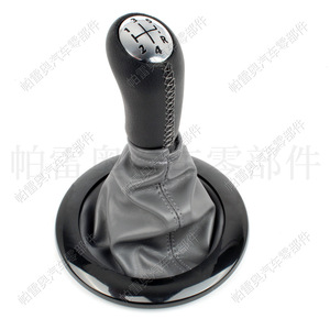 Poignée de levier de vitesse Renault Clio III Mk3 5 vitesses en cuir, design ergonomique pour Megane 2005-2009 - Product Image 4