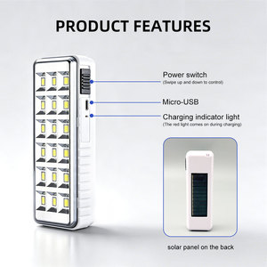 Luz de Emergencia LED Recargable Mini a Precio Económico, Batería de Litio de 1200 mAh, Luz de Emergencia Solar LED Portátil Regulable - Product Image 3