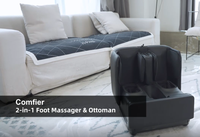 Masseur de pieds et de jambes à compression d'air avec roulement à pétrir et chaleur infrarouge pour le soulagement de la douleur au mollet et au bureau à domicile