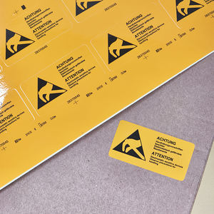 ملصقات تحذيرية مثلثة الشكل مخصصة ذاتية اللصق من البولي فينيل كلوريد، مقاومة للماء، مطبوعة بعلامات التحذير والأمان - Product Image 5