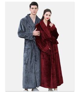 SUNHOME flanella manica lunga spessa calda <span class=keywords><strong>con</strong></span> indumenti da notte in tasca <span class=keywords><strong>accappatoio</strong></span> Patchwork polsini <span class=keywords><strong>collo</strong></span> <span class=keywords><strong>scialle</strong></span> <span class=keywords><strong>accappatoio</strong></span> all'ingrosso - Product Image 6