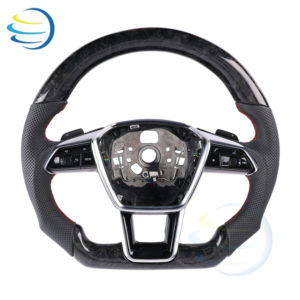 อัพเกรดภายในรถยนต์สำหรับ <span class=keywords><strong>Audi</strong></span> A3 A4 A5 S <span class=keywords><strong>3</strong></span> 4 5 6 <span class=keywords><strong>7</strong></span> RS3 4 5 6 <span class=keywords><strong>7</strong></span> A4L A6L TT S Coupe Roadster RS พวงมาลัยคาร์บอนไฟเบอร์ฟอร์จ - Product Image 5
