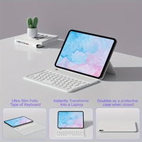 Casing Keyboard Nirkabel Pintar dengan Lampu Latar dan Tempat Pensil untuk iPad Mini 6 8.3 Inch, Koneksi Bluetooth Stabil