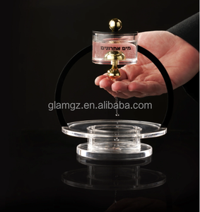 Hanukkah chủ thẻ hiển thị pha lê lucite Do Thái Judaica Quà Tặng benchers mayim achronim đặt menorah khay acrylic - Product Image 5