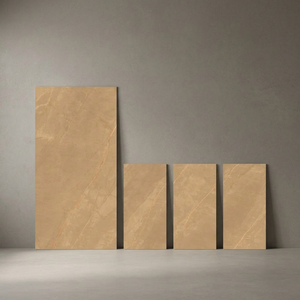 Azulejos de porcelana cerámica Nano Glossy Lucia Grey de 800x1600 mm, diseño contemporáneo de piedra gris para interiores de proyectos. - Product Image 3