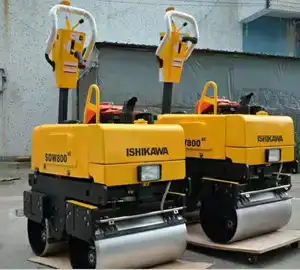 Gasoline/Diesel Engine Double Drum Vibrating Road Roller For Compacting Concrete/Asphalt Road