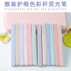 Bview – Lot de 6 surligneurs <span class=keywords><strong>pastel</strong></span> à pointe oblique, protection oculaire, marqueurs fluorescents pour l'étude et le bureau - Product Image 6