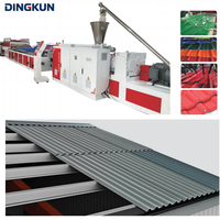 Machine de fabrication de tuiles de toiture ondulées en PVC/ASA de haute qualité, à double vis, haute productivité, contrôlée par PLC